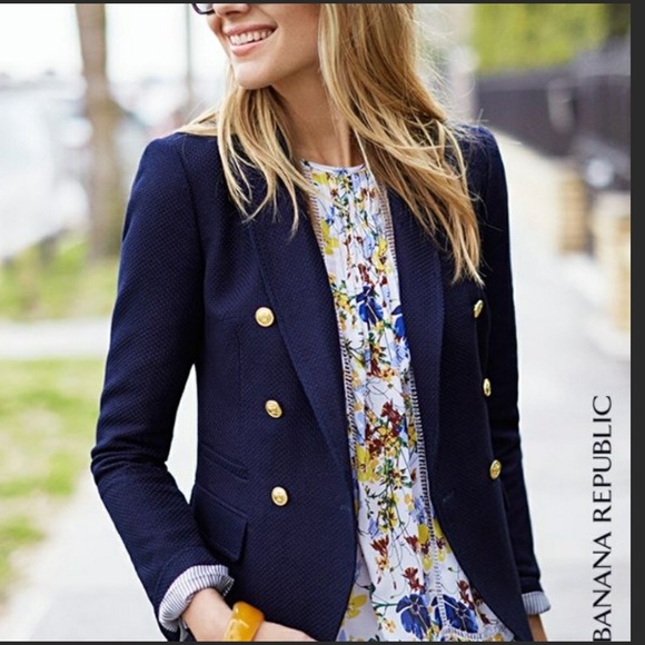 Nautical Basket Weave Blazer 